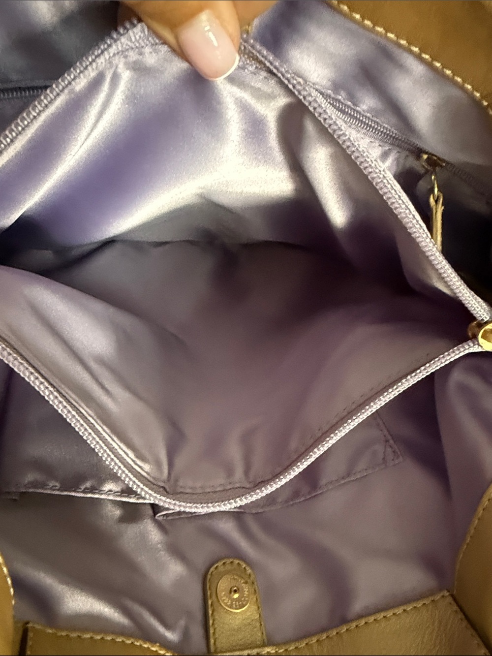Coach Pebbled Leather Shoulder Satchel in Taupe - Picture 6 of 12